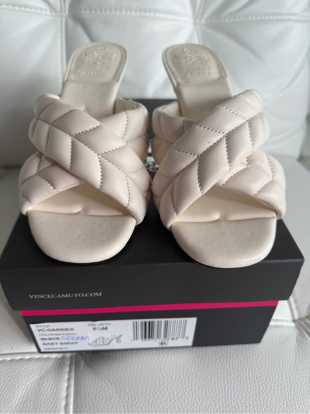 Vince Camuto Garrien Braided Cream Sandals